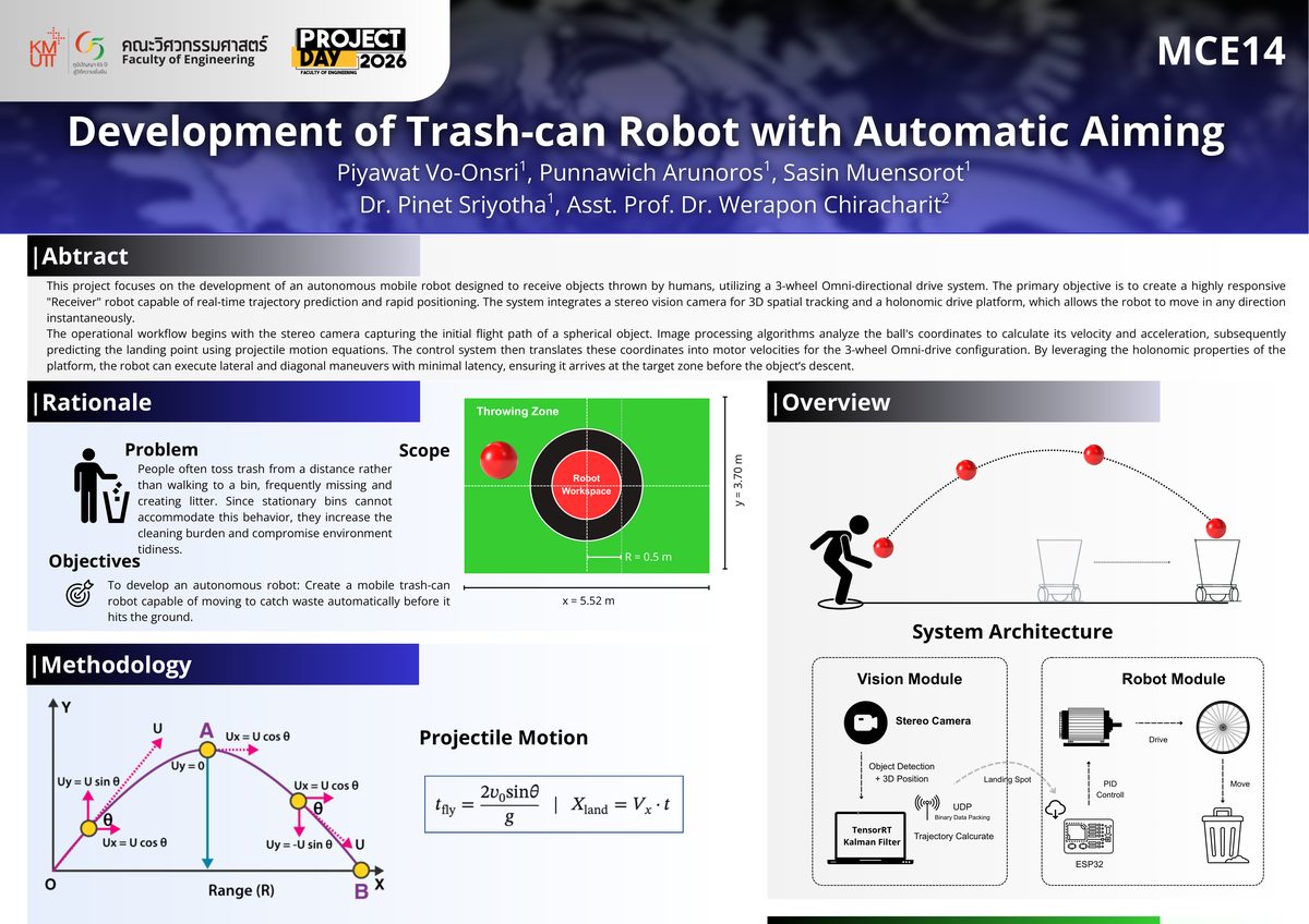 Development of Trash-can Robot with Automatic Aiming